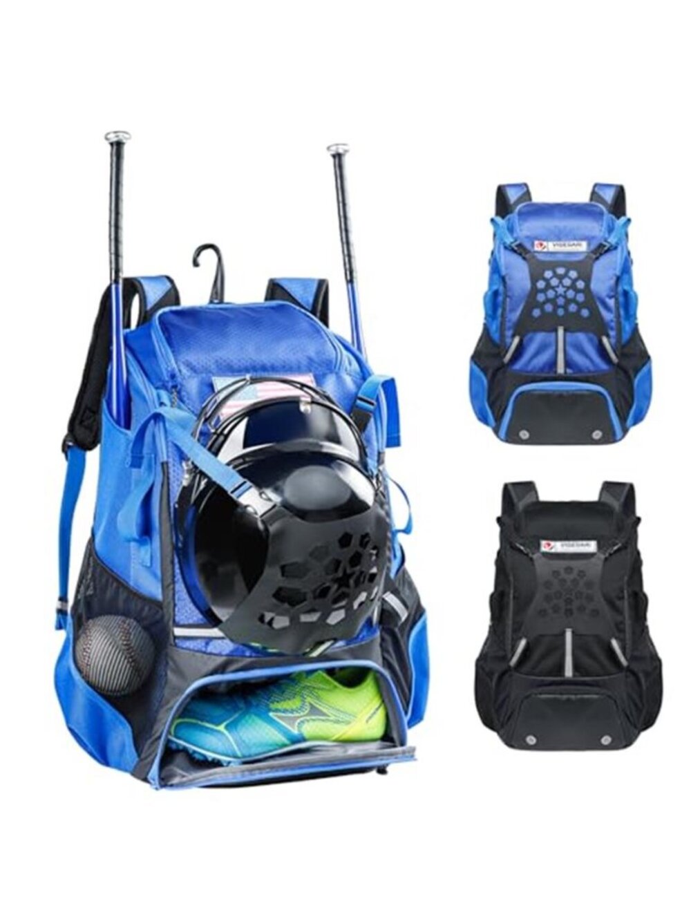 Baseball Backpack for Youth, Boys, Adults - Bat and Softball Equipment Bag